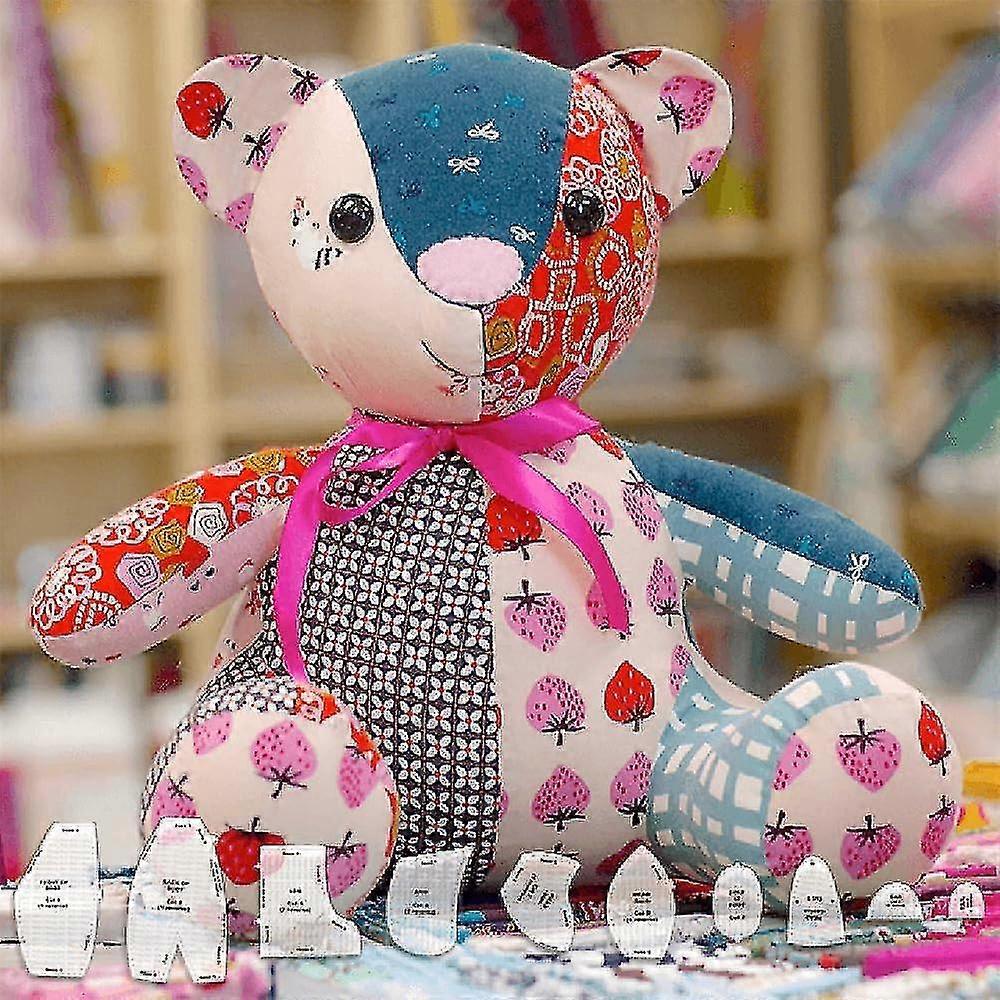 Memory Bear Template Ruler Set, 10pcs Memory Bear Template Ruler Set With Instructions Memory Bear Template Ruler Set