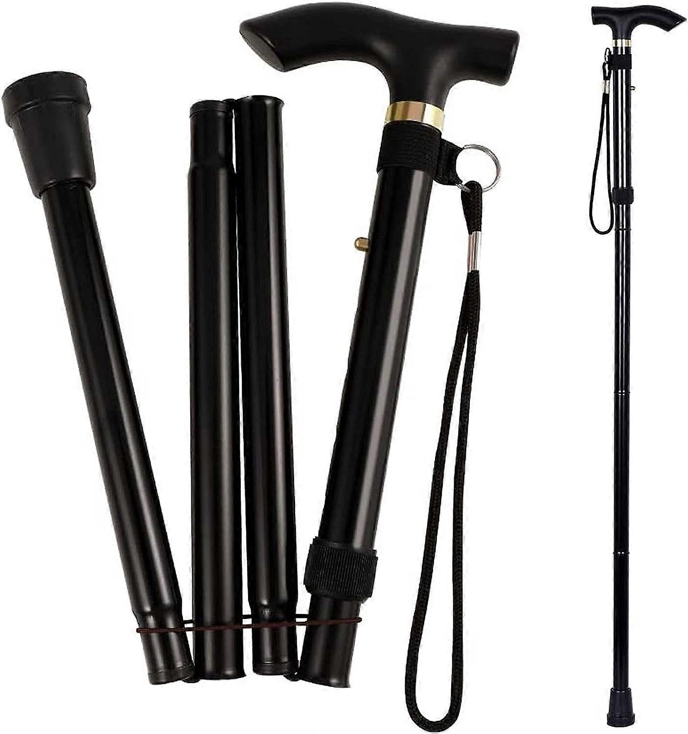 Foldable Adjustable Designer Walking Stick - Collapsible and Portable Walking Stick