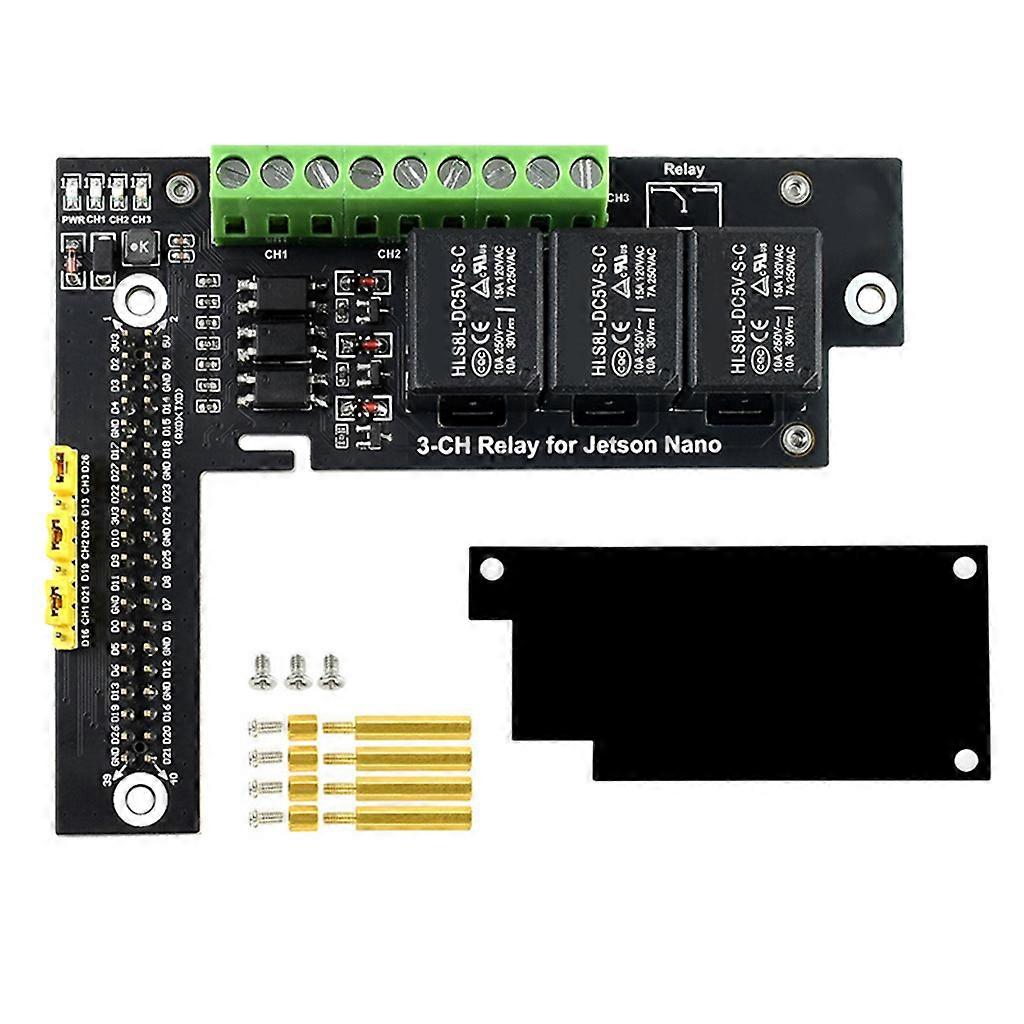 Para Jetson Nano 3 canales Relay Control configurable Pin Stackable