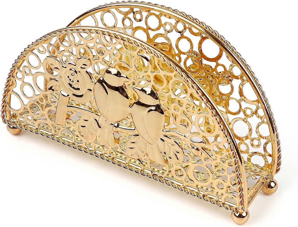 Dww-Porte-Serviettes de Table en Mtal, Porte-Serviettes Dores en Papier Autoportant, Porte-Serviette Table Adapte  la Maison, Table, Fte, Mariage, Piq