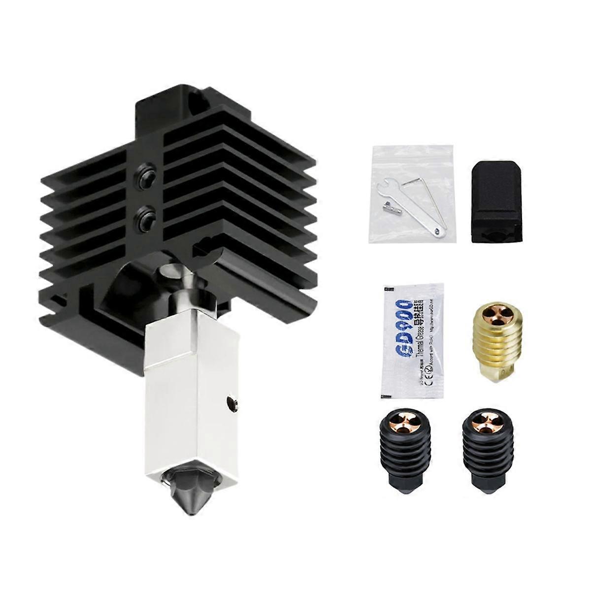 For Bambu Labs Hotend P1P/P1S 3D Printers with Removable Hardened Steel 0.4mm Nozzle Hotend for Bambu Labs P1 Series