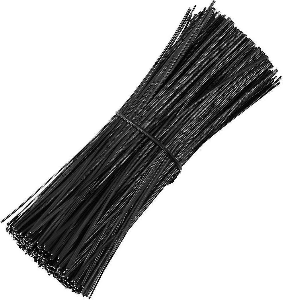 Plastic-coated Iron Wire, Cable Ties, 15 Cm, 500 Pieces (black)