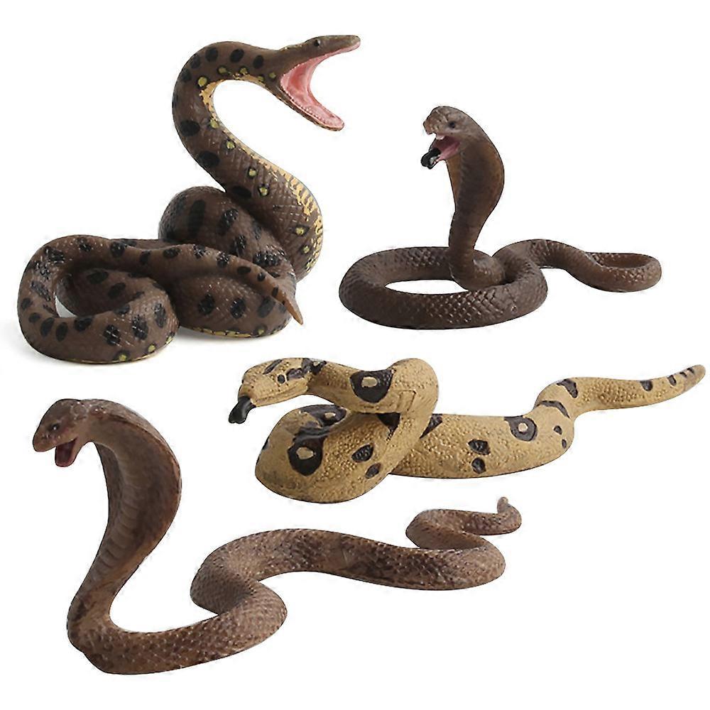 Rubber Snake Realistic Fake Snakes Toy  Large Pythons Realistic Fake Snakes Fake Snake Trick Toys for April Fool's Day