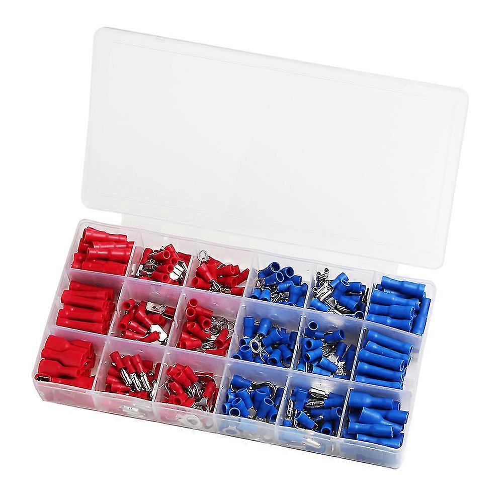 360pcs Durable Assorted Electrical Insulated Crimp Terminal Connectors Spade Set
