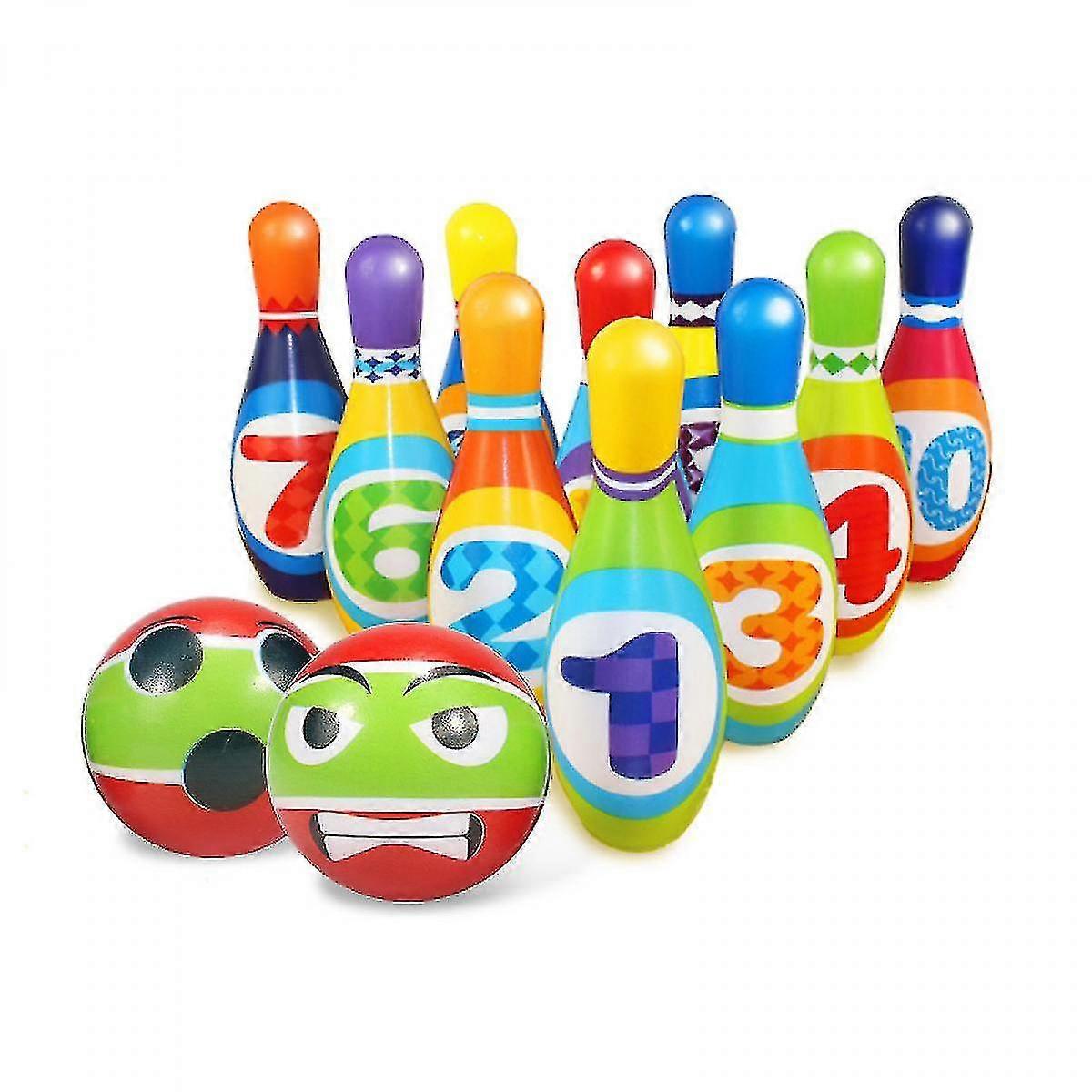 Bowling lekset för barn, lättvikt lämplig för inomhus och bakgård - lära sig roliga leksaker för barn - pojkar, flickor, bäst för barn 3 år och uppåt