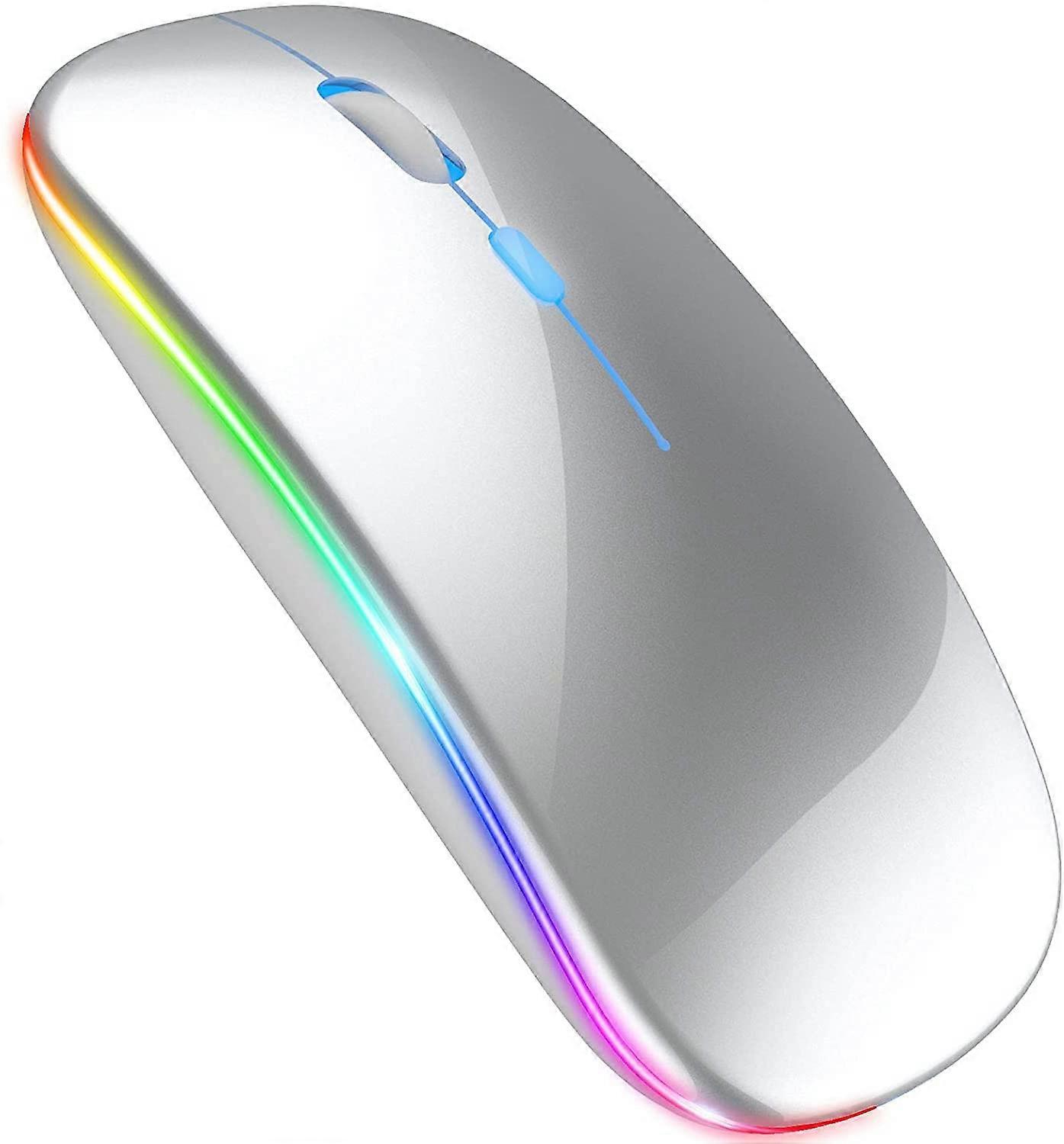 Bluetooth Mouse for ipad,Wireless Mouse for MacBook Air/Mac/PC/Laptop (Silver)