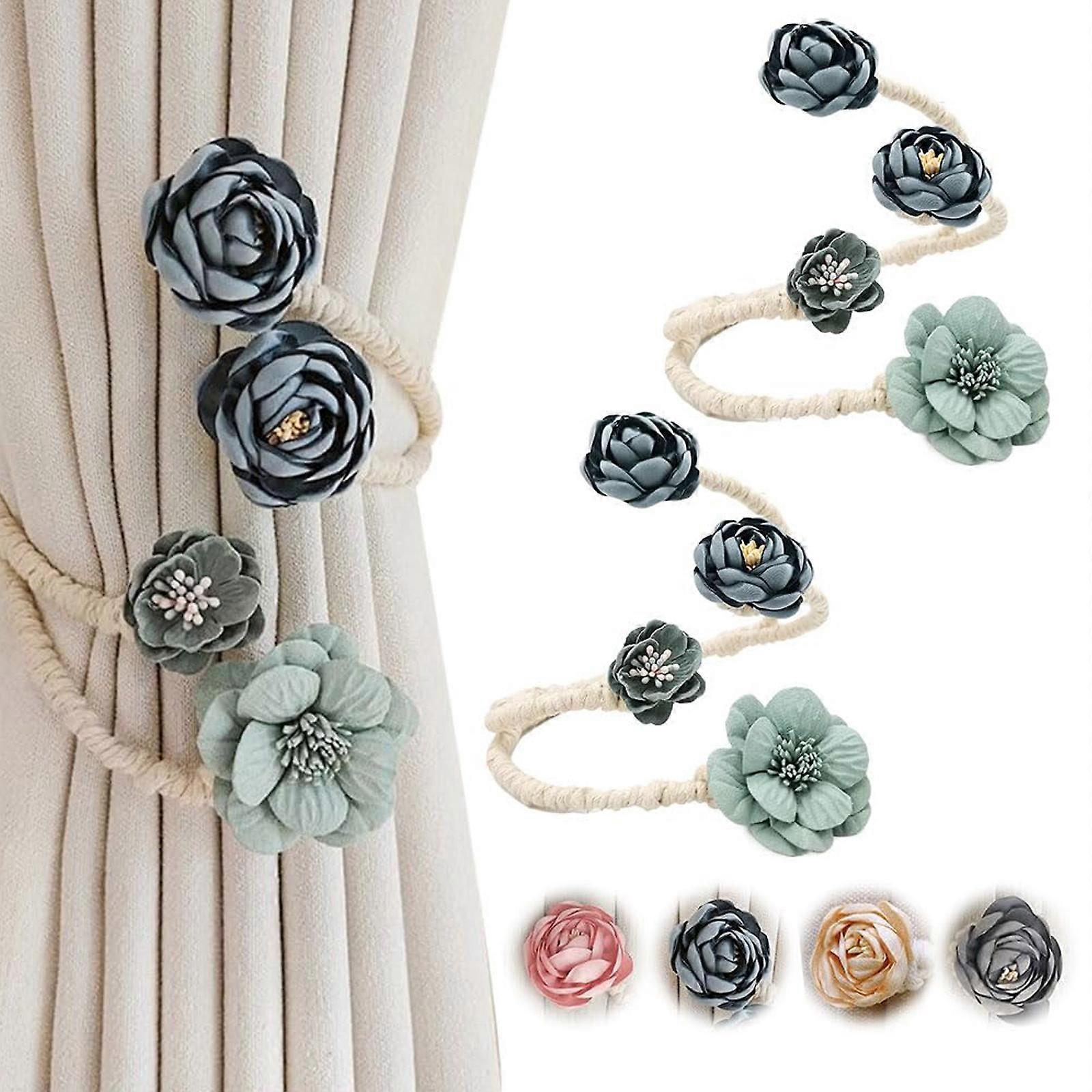 Fleksible gardin bindebånd klip twist bough blomst gardin binde tilbage, 100% ny