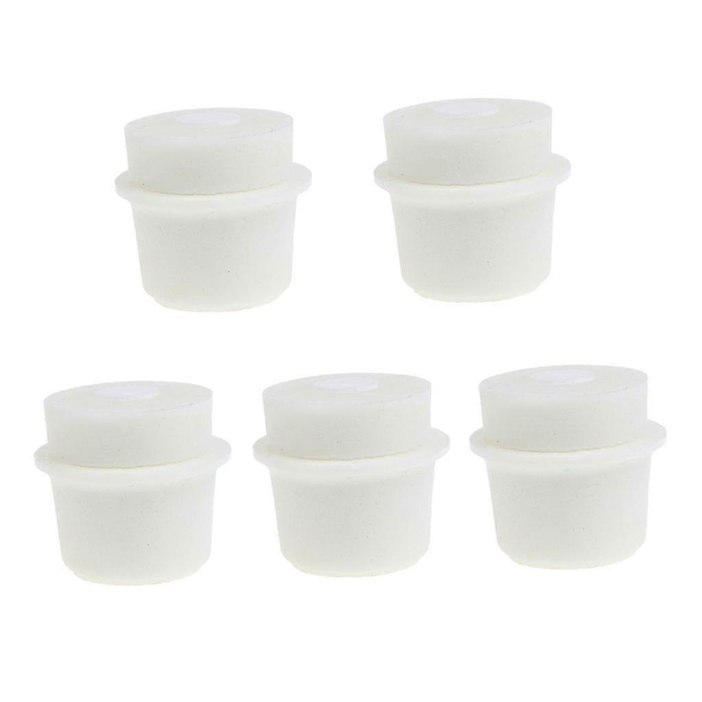Silicone Stoppers Laboratory Stoppers Tapered Plugs For Flask Test Tube Ect. - White, 21-25mm TW