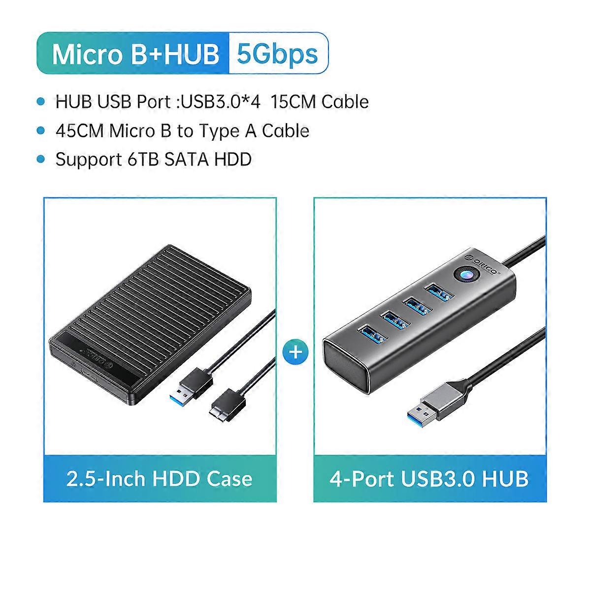 ORICO 2.5 Inch USB3.0 HDD Case SATA to USB3.0 USB3.1 5Gbps Speed Hard Drive Enclosure for SSD HDD PC Laptop External HDD Case