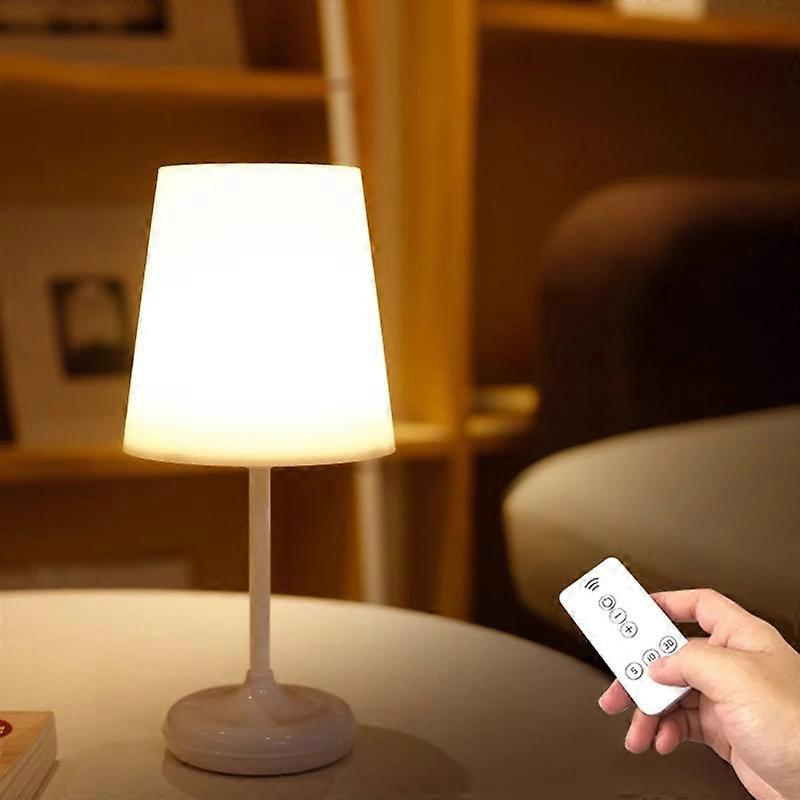 LED Lamp with Remote Control 10 Brightness Levels, USB Rechargeable, Indoor Decorative Light Fixture, Perfect for Reading Table, Bedside Table or Bedr