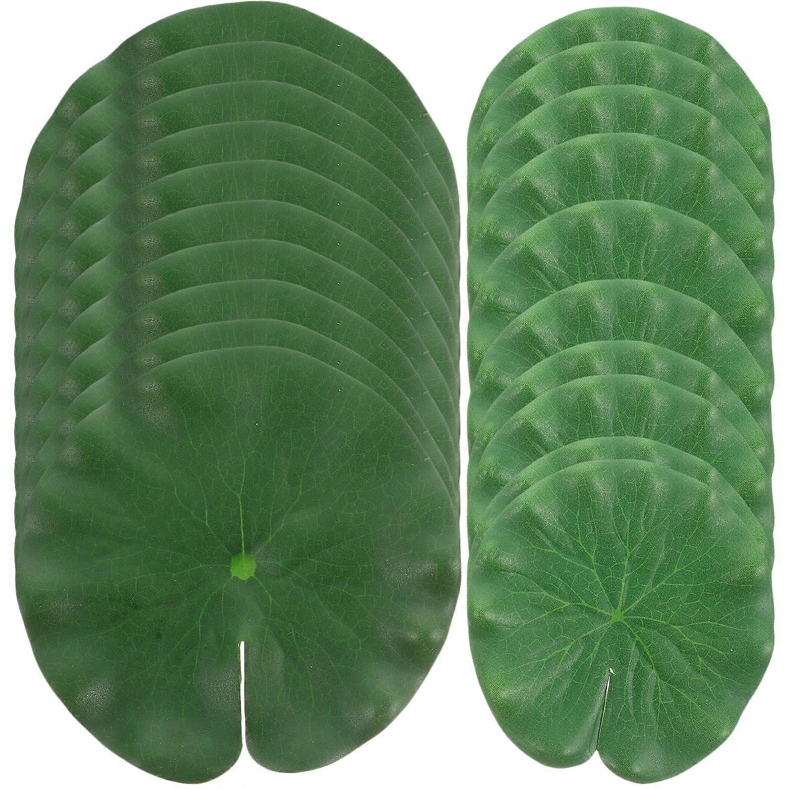 20 Pcs Adornos Para Hogar Artificial Lily Pads Pond Floating Decor Lifelike Lily Pads