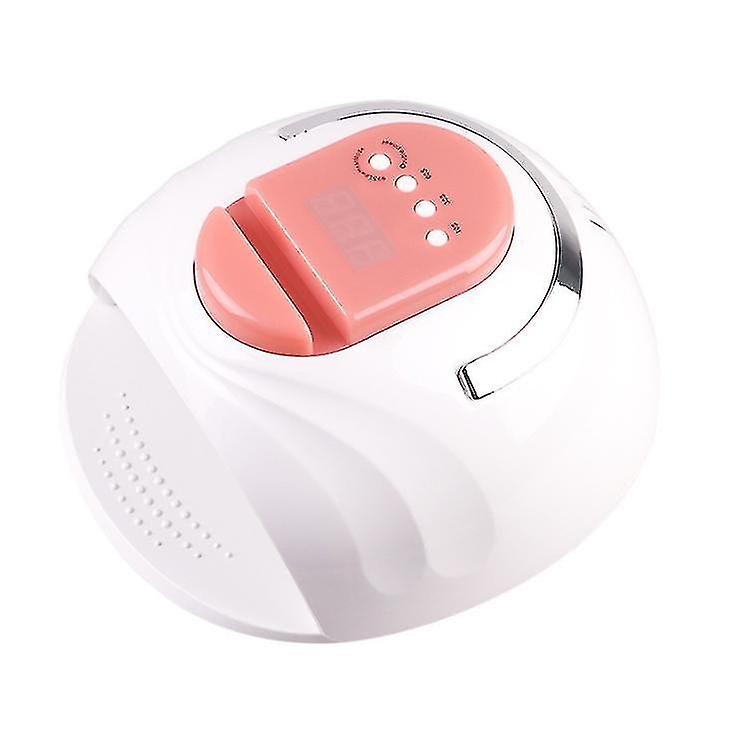 Pink Portable Eu Plug Smart 4-gear Timing 42 Led Uv Light Nail Lamp With Phone Holder