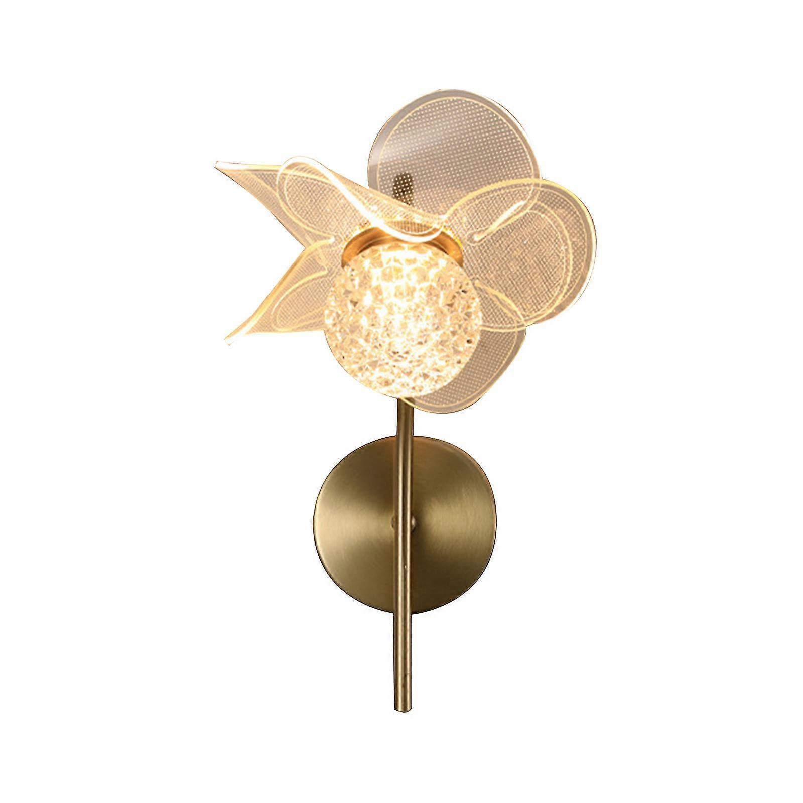 Gold Wall Led Light, Wall-mounted Wall Light With 3 Adjustable Lighting