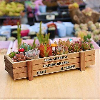 花瓶・フラワースタンド Mid-Century Boxcar Succulent Planters Rectangle Wooden Planter Box Garden Yard Flower Succulent