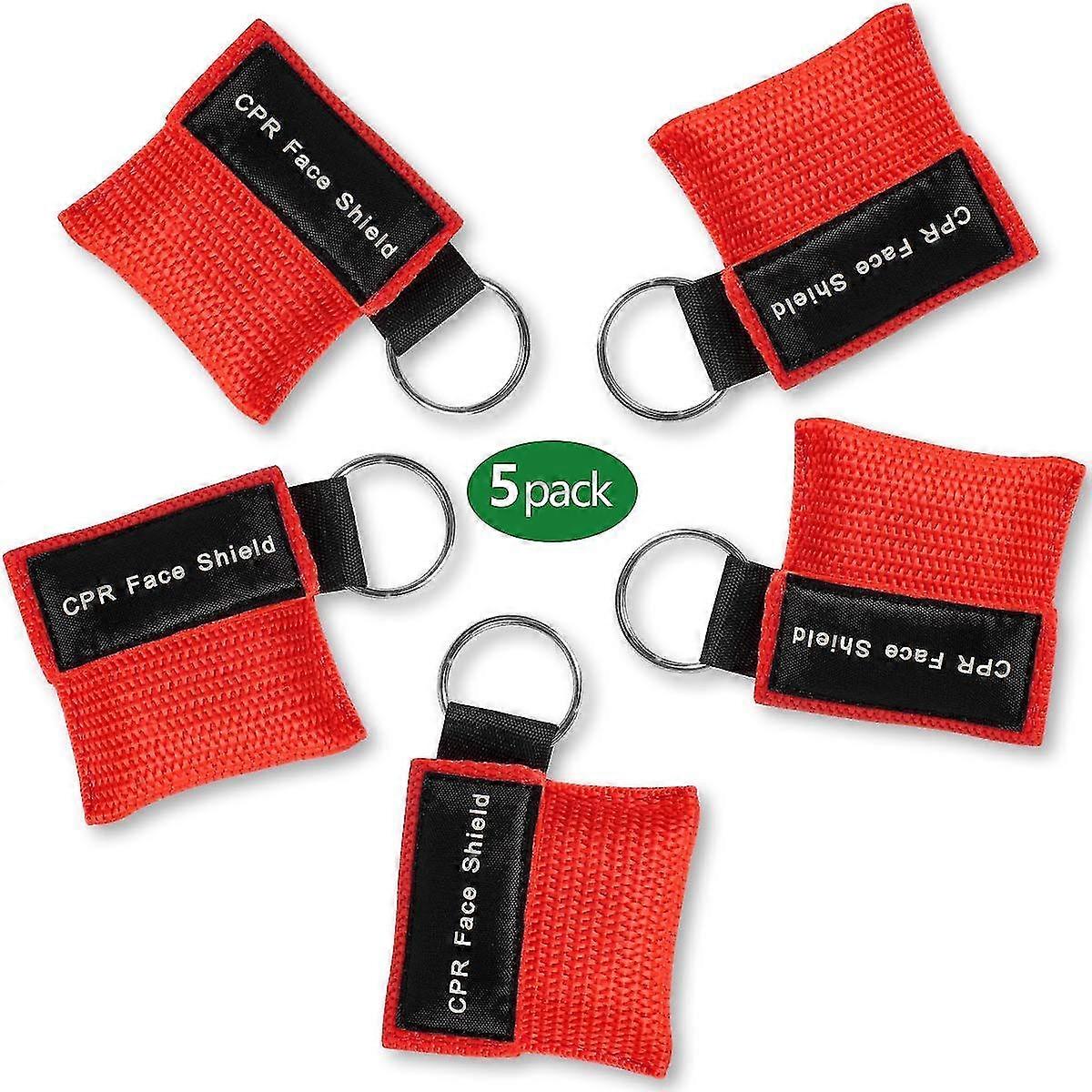 Cpr Mask Emergency Kit Rescue Face Shields With One-way Valve Breathing Barrier For First Aid