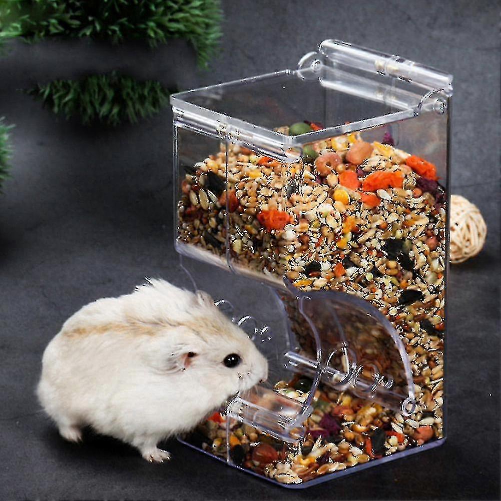 Akryl Hamster Matmatare Automatisk dispenser bin matare för små husdjur