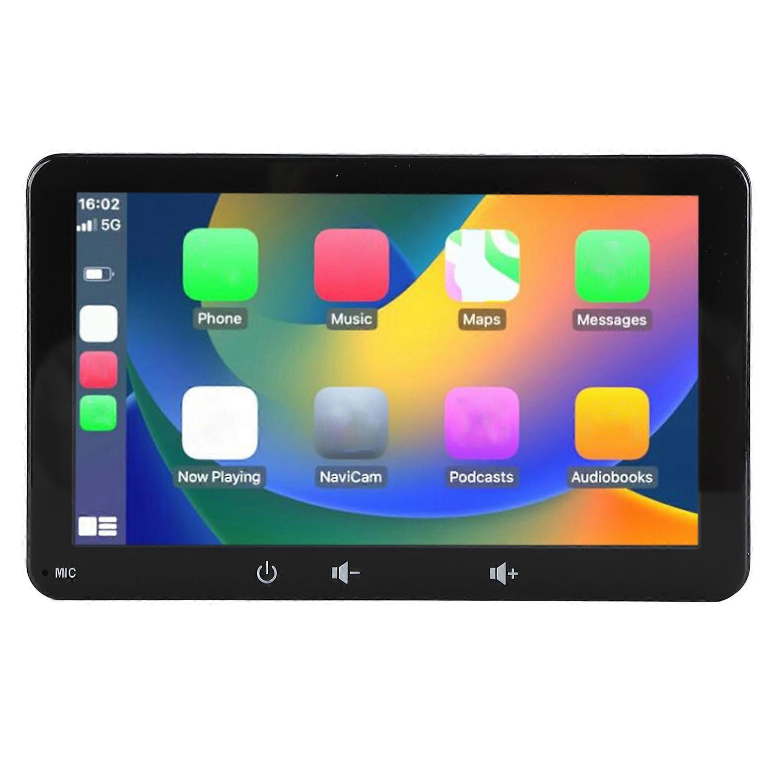 Portable Car Stereo for Carplay for Android Auto 7 Inch HD Touchscreen Support Mirror Link Dash Mount Car Screen W507C Self Adhesive Bracket