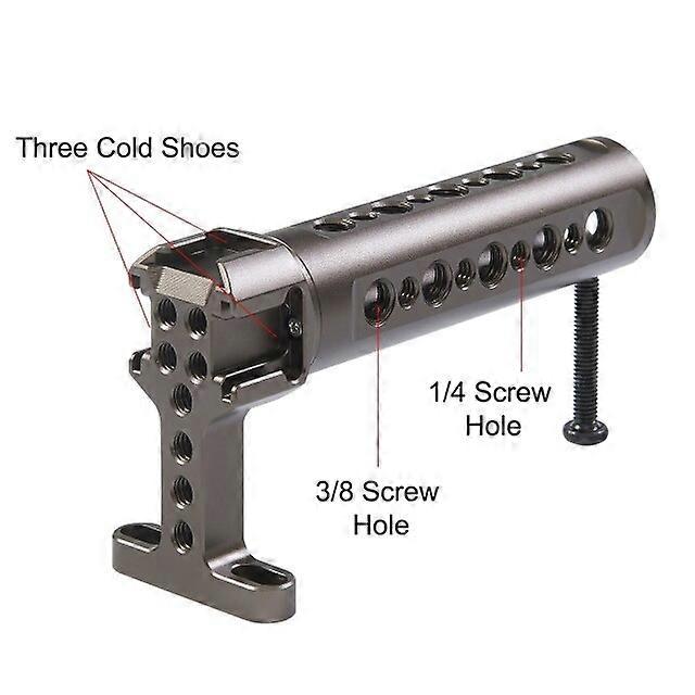 Hung Handheld video stabilizer top handle with 3 cold mounting shoes for camera