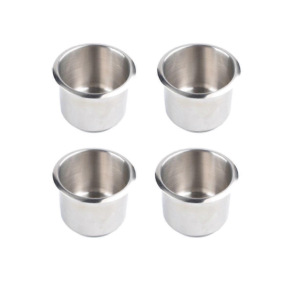 4 stk. universell koppholder til båt 68 x 55 mm rustfritt stål drop-in-koppholder for poker ta