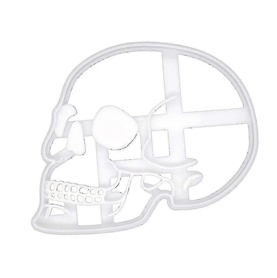 Anatomical Human Skull Cookie Cutter(2pcs,white)