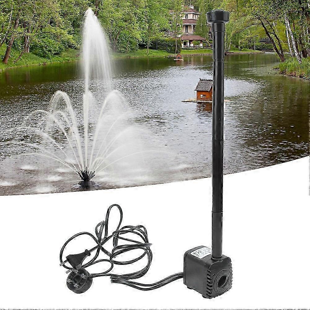 Plastic 3 in 1 600L/H 8W Aquarium Fish Tank Submersible Pump with Light for Water Garden Fountain Po