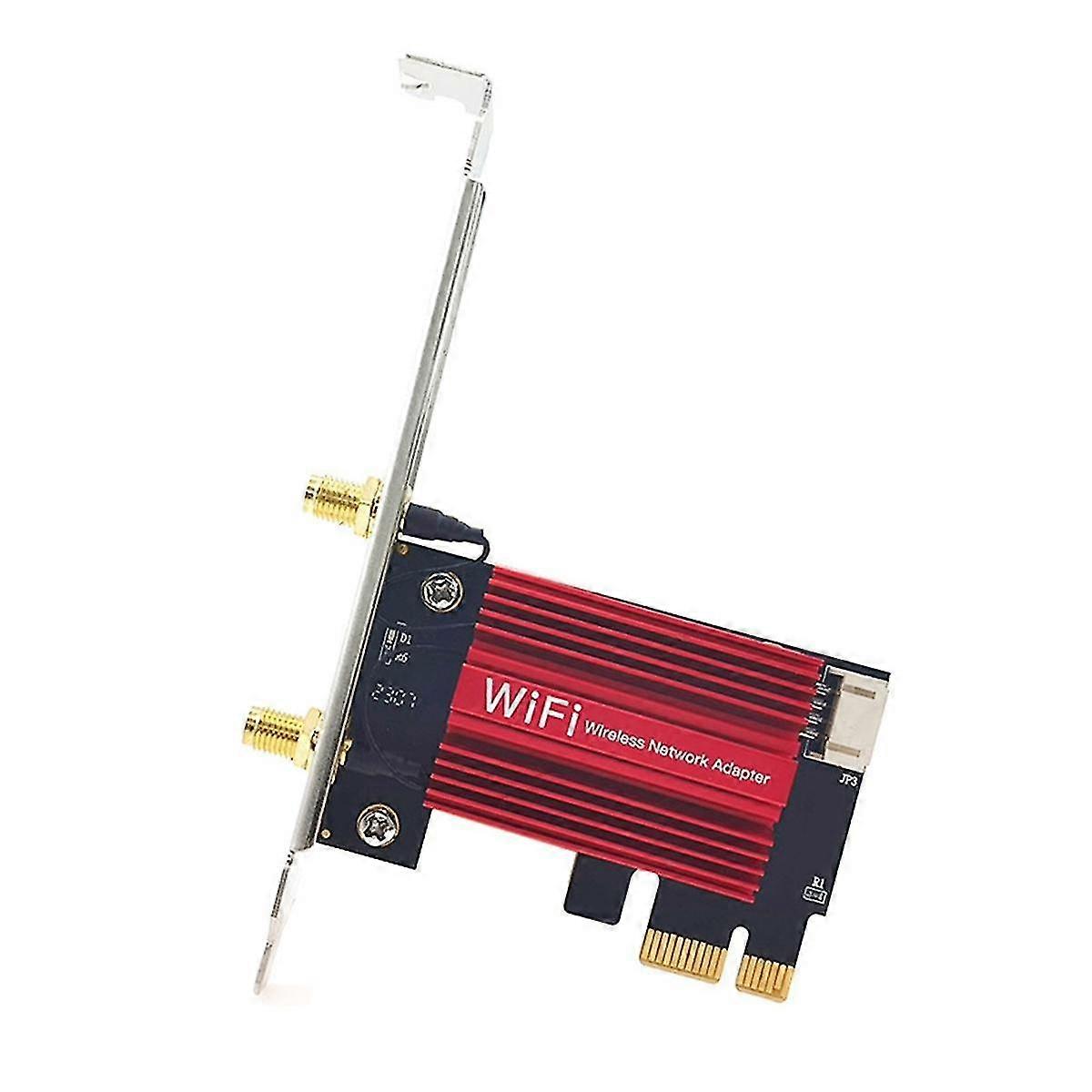 Qcnfa765 Wifi6e Wifi Card Pcie محول لاسلكي 5970 م ثلاثي النطاق 2.4 جرام / 5 جرام / 6 جرام Bt5.2 802.11ax 8db هوائي ل Win10 / win11