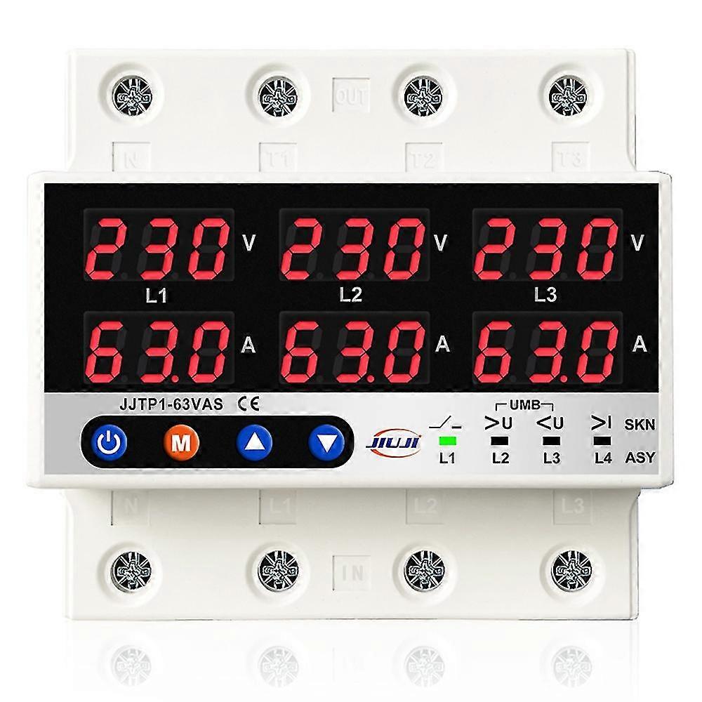Three Phase Voltage and Current Protector Synchronous and Asynchronous Working Modes Design Multiple