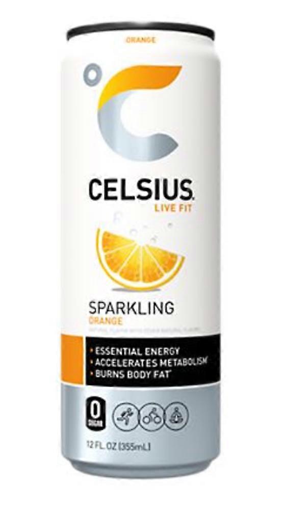 Celsius Sparkling Energy Drink - Orange Flavor (4 x 12 Fl Oz., Sugar-Free)