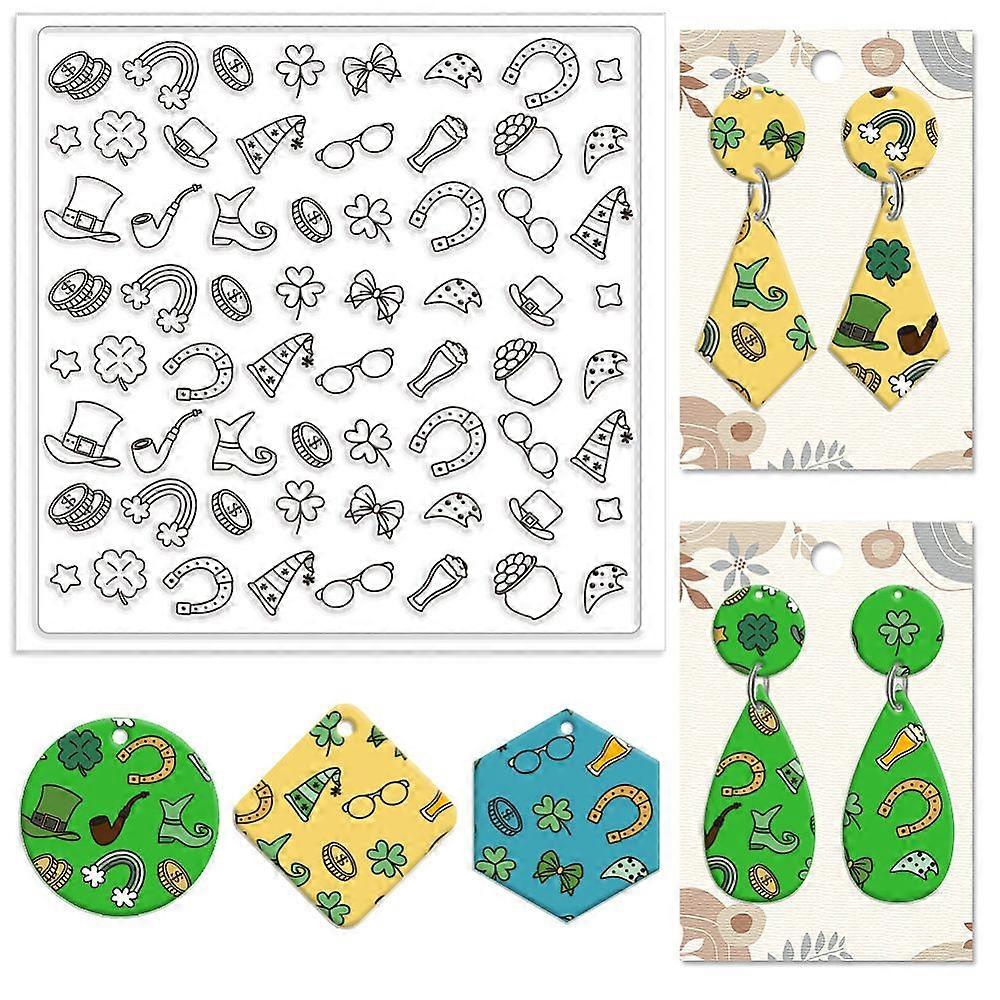 Silicone Clay Texture Mat Clay Modeling Pattern Pad Mixed Shapes 140x140x3mm