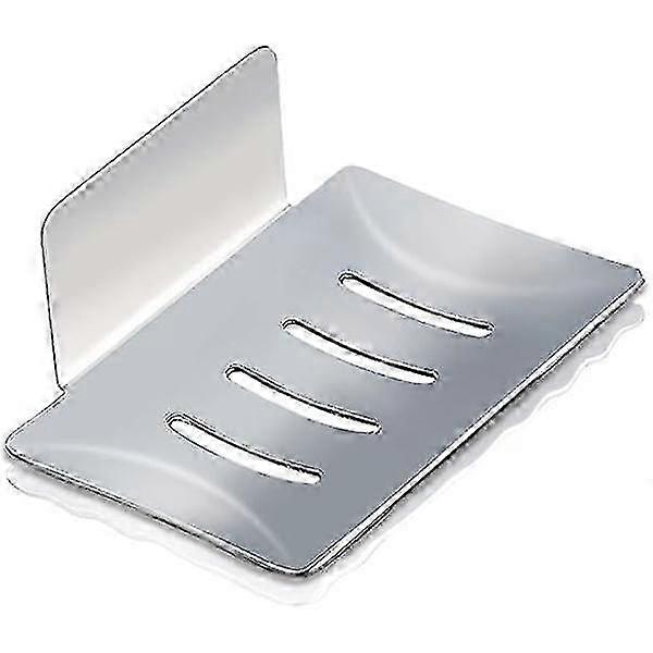 1 pc wall-mounted soap dish, self-adhesive stainless steel shower