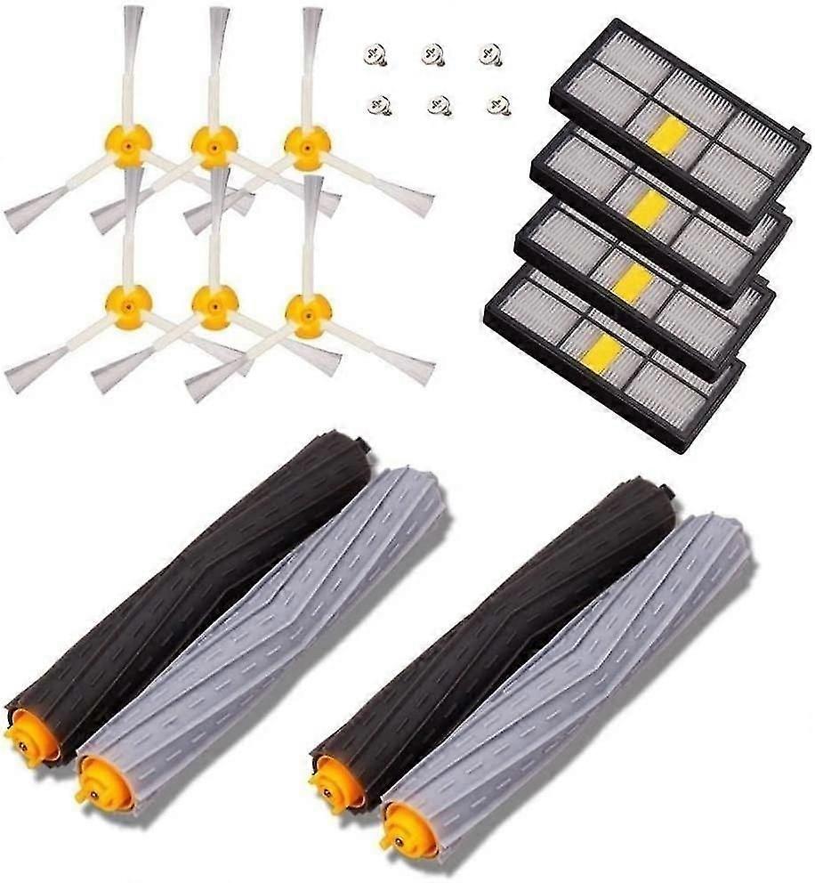 Brushes Replment Kit Spare Parts Compatible With Irobot Roomba Series 800 860 870 880 890 And 900 960 980 - Pa Of 14 Pcs,0991