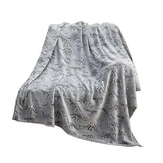 Dinosaur Throw Blanket Glow in The Dark Children Bedroom Bed Sofa Travel Lightweight Plush