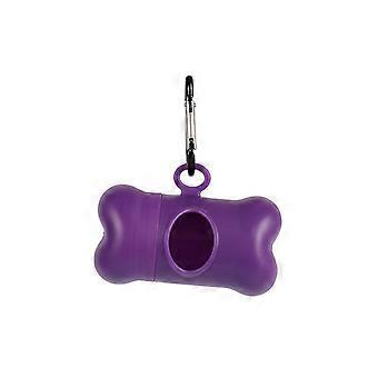Dog Poop Waste Bag Dispenser Plastic Leakproof Pet Waste Bag Dispenser with Back Hook1 Purple Bone Dispenser