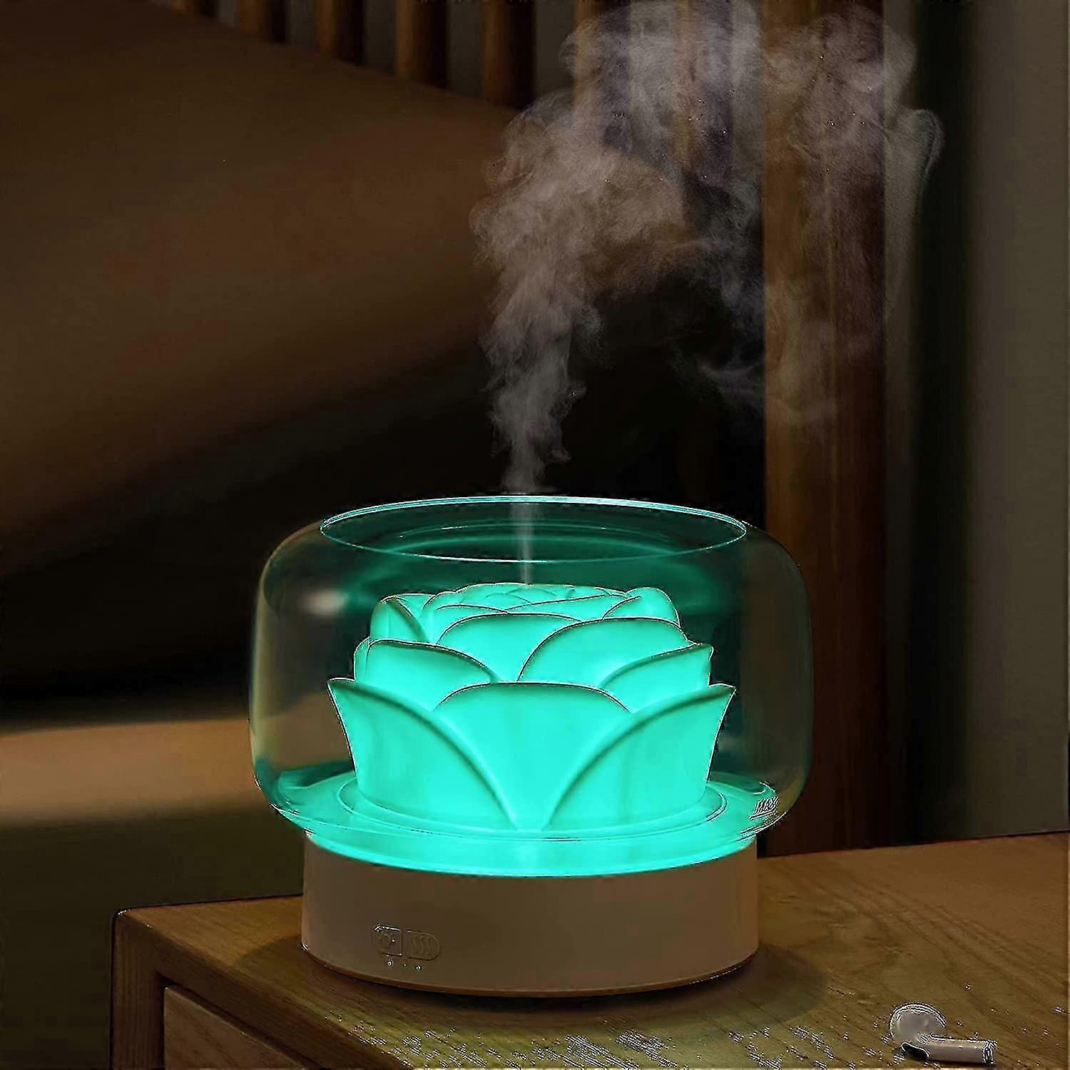 Large Room Essential Oil Diffuser 500ml Home Bedroom Aromatherapy Diffuser, Large Ultrasonic Humidifier Spray 24 Hours Auto Shut Off with 7 Colors LED