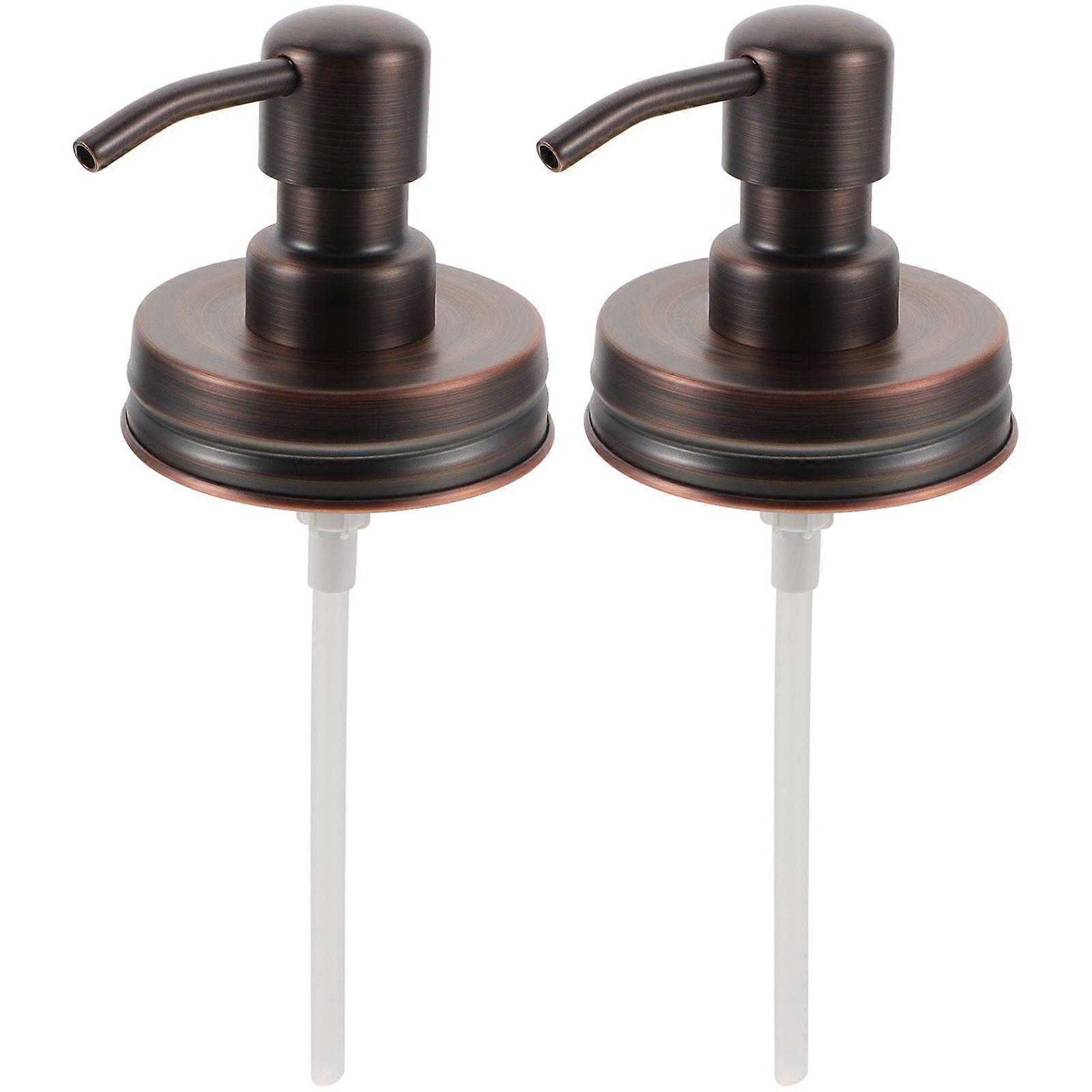 2pcs Replaceable Mason Jar Pump Lid Foaming Soap Pump Dispenser Lid Foaming Pump Replacement