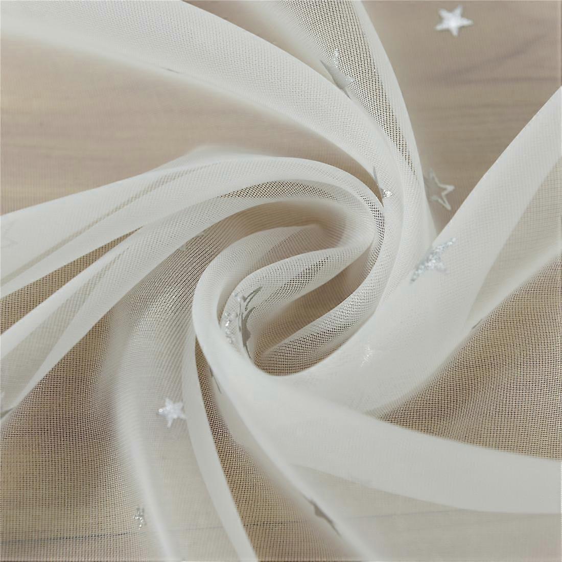 Star Window Screen Wearing Rod/Hook Curtain Bedroom Living Room Decorative Window Screen