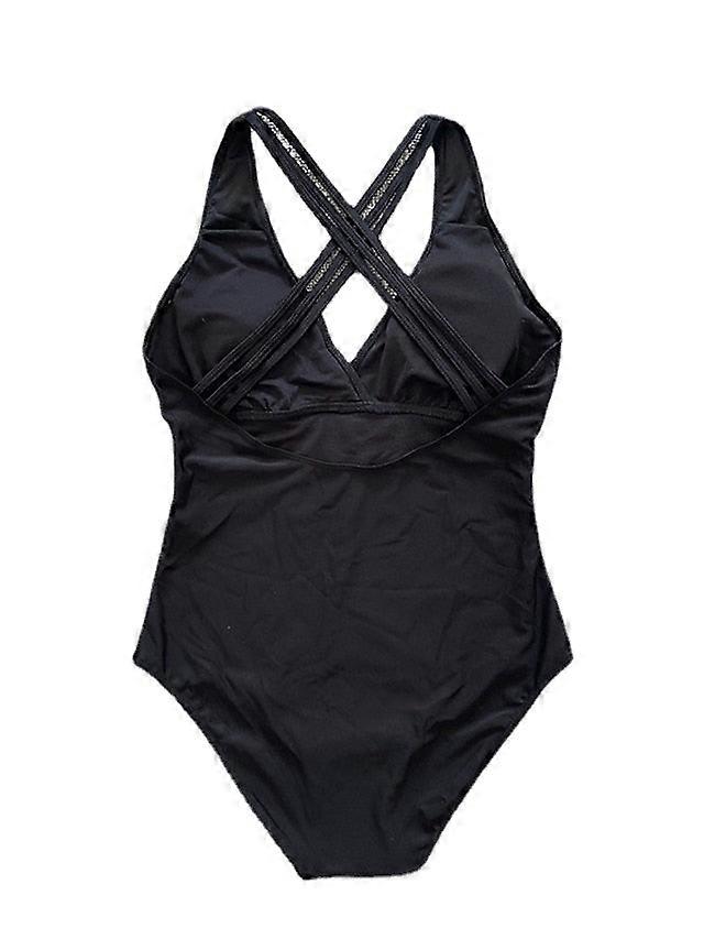 Women's One Piece Monokini Swimsuit - Tummy Control, Halter, Open Back, Leopard Print, V Wire