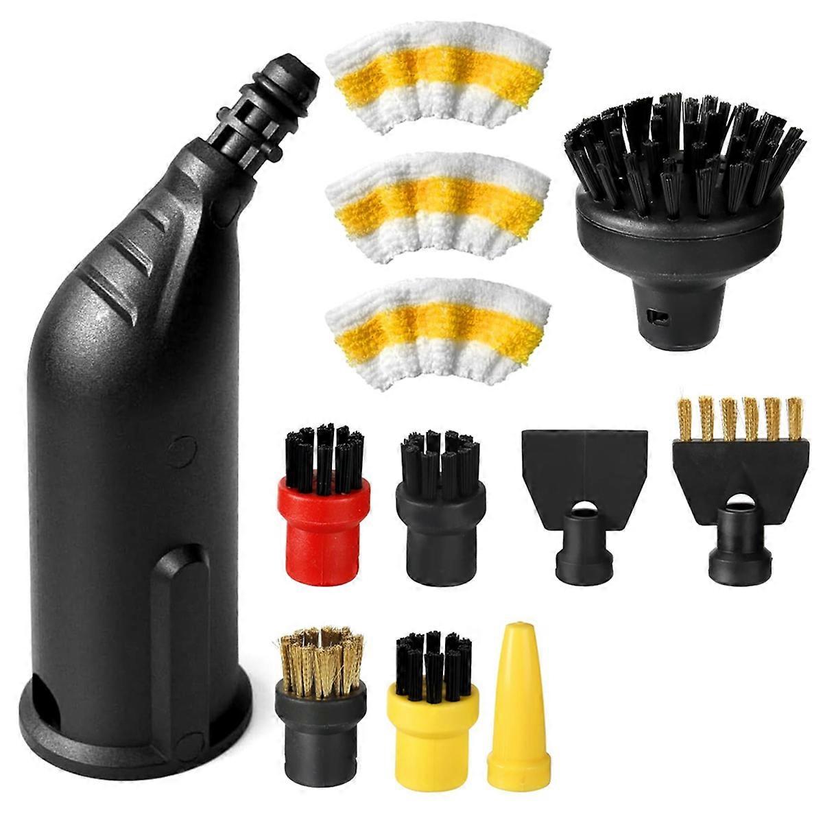 Steam Cleaner Accessories for Easyfix SC1 SC2 SC3 SC4, Round Brush, Flat Brush, Curved NozzleHand Steam Brush