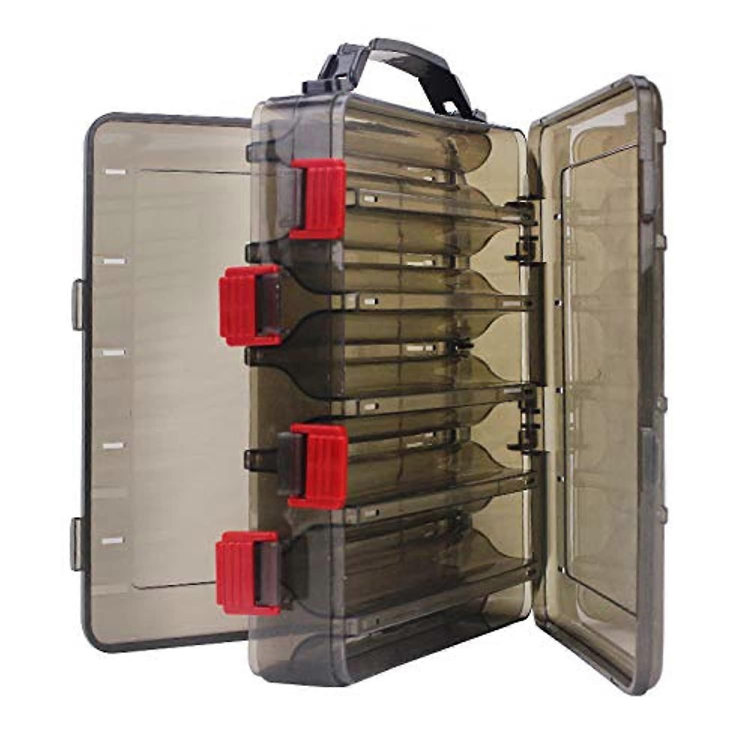 Double-sided fishing bait storage box, 10-grid design, suitable for vests and fly fishing