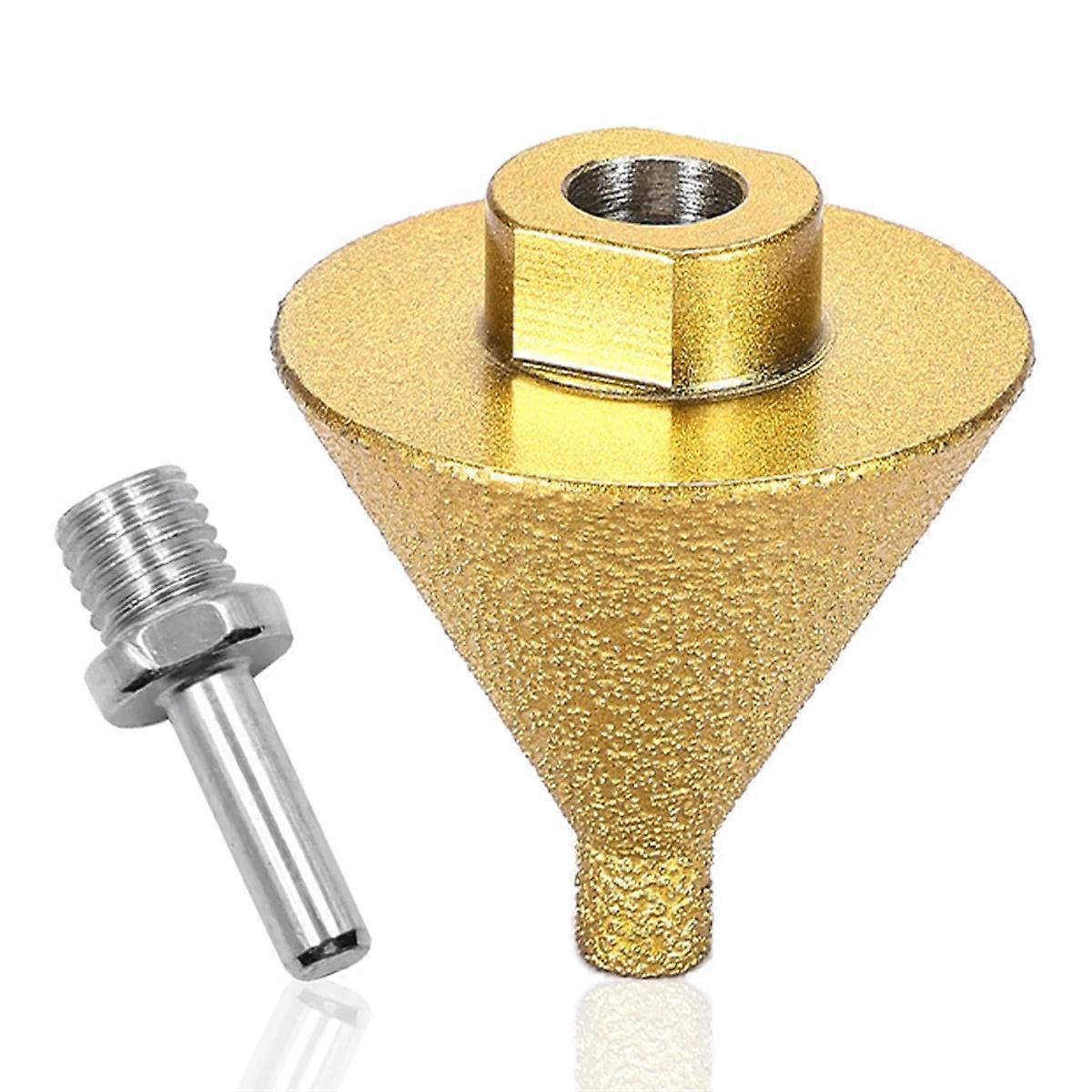 Diamond Beveling Chamfer Bit 0-2 Inch (50mm),Countersink Drill Bit for Tile, ,M10 Thread for 100mm Angle Grinder