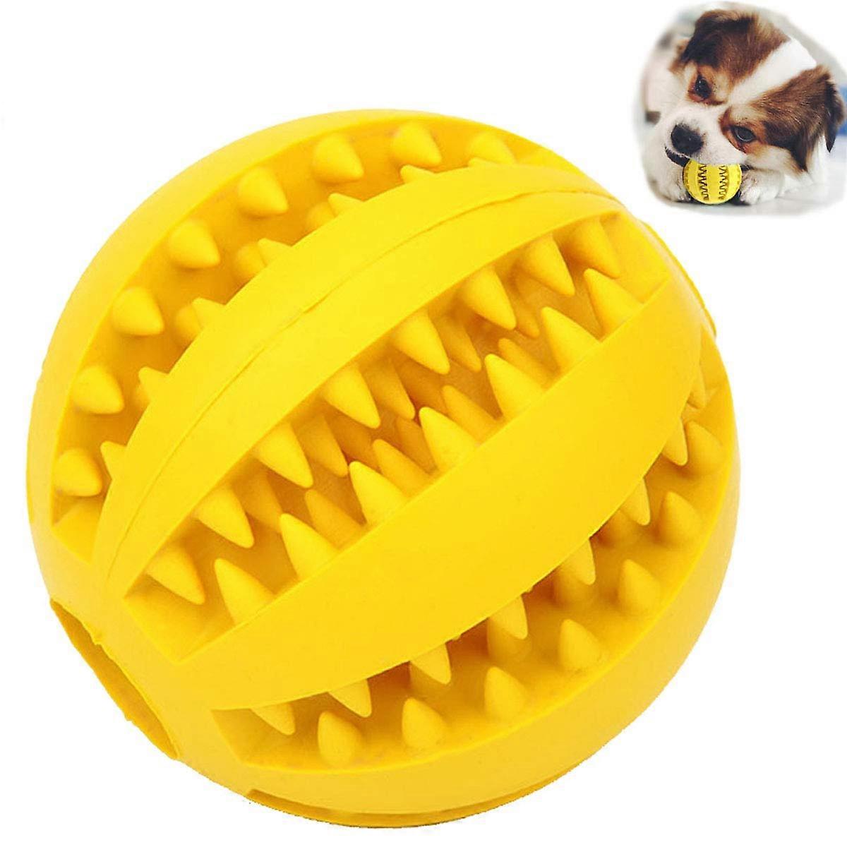 Dog Toy Ball - Nontoxic Bite Resistant Chew Toy for Dogs, Cats, Treat Feeder, IQ Training Ball, Available in Large/Medium/Small Sizes