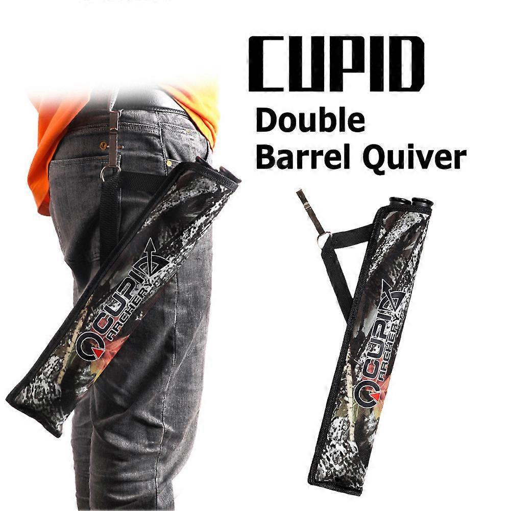 Oxford Cloth Double Tube Arrow Quiver Bags Portable Waist Hanging Archery Arrows Handle Storage Pouch Outdoor Accessori
