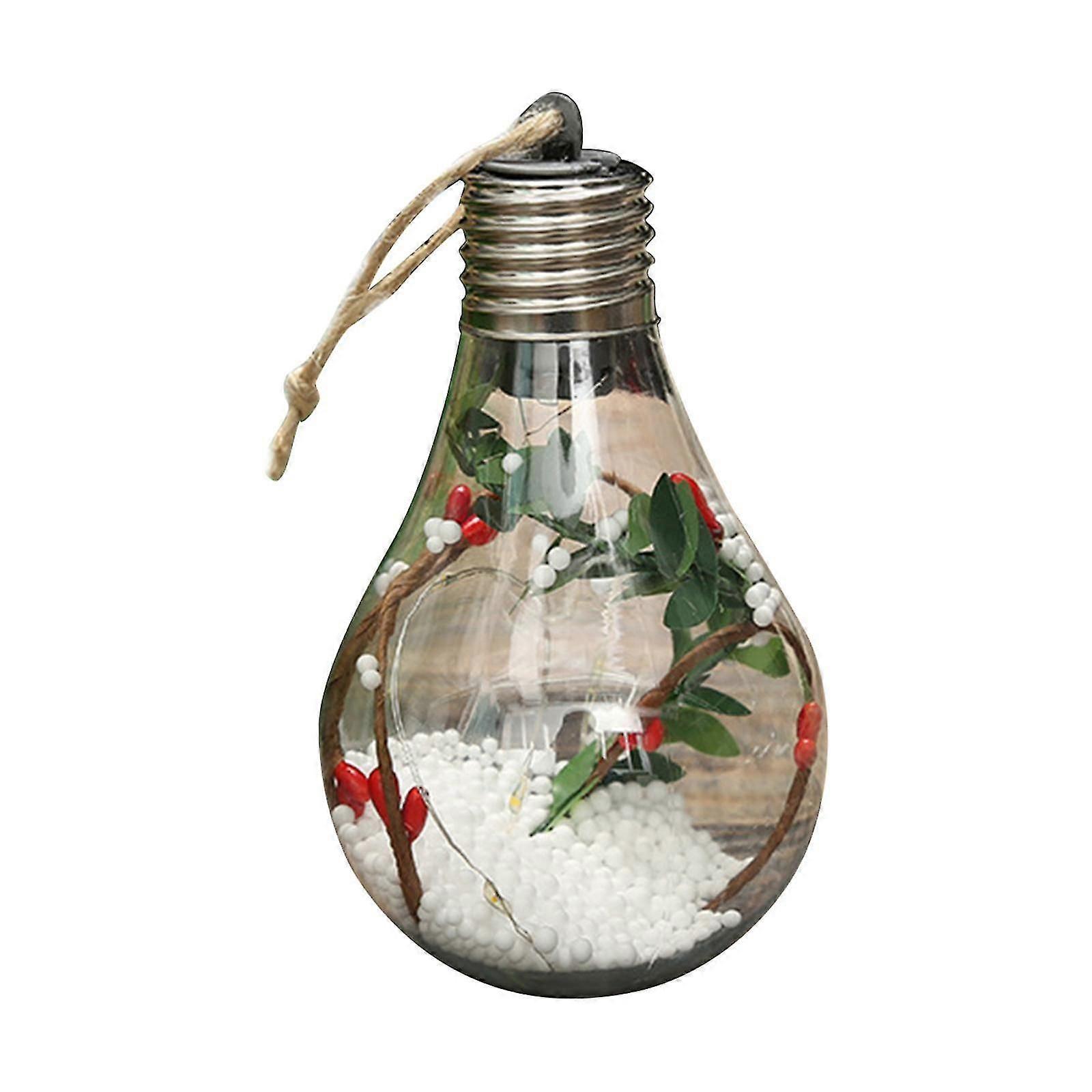 Christmas Tree Hanging Bulb Globe with Hanging Rope Christmas DIY LED Light