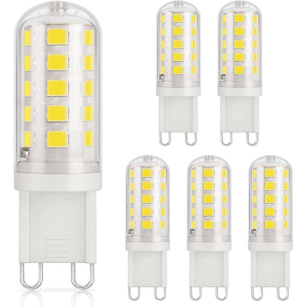 DiCUNO G9 LED Light Cool White 6000 K, LED Bulb 3 W Equivalent to 30 W - 40 W Halogen Bulb, 430 Lumens, Energy Saving G9 Small Bulb, Set of 6