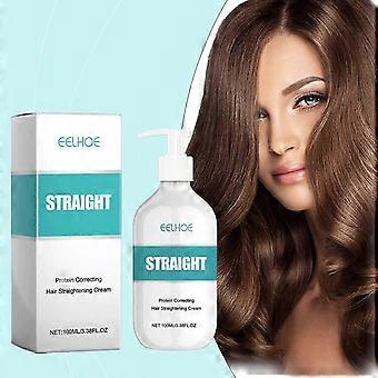 Cabelo Liso único, Creme de Alisamento de Cabelo Corretor de Proteína, Creme de Tratamento de Queratina para Alisamento de Cabelo, Seda & Gloss Nutritivo Rápido Suave Hai