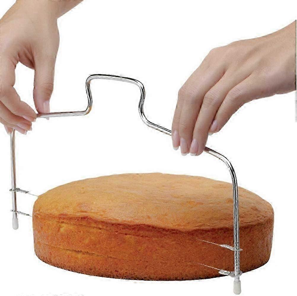 Stainless Steel Layered Double Line Adjustable Cake Slicing Tool 1 Piece
