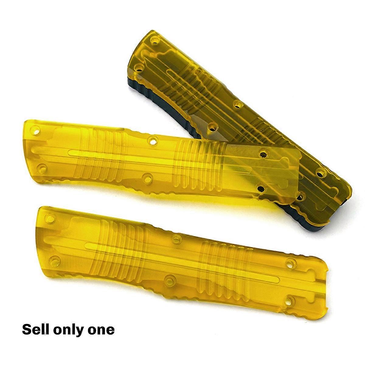 Knife Handle Patch Acrylic Clear Grips Scales Patch for Microtech Combat Troodon Folding Knife Handles Flat Grain