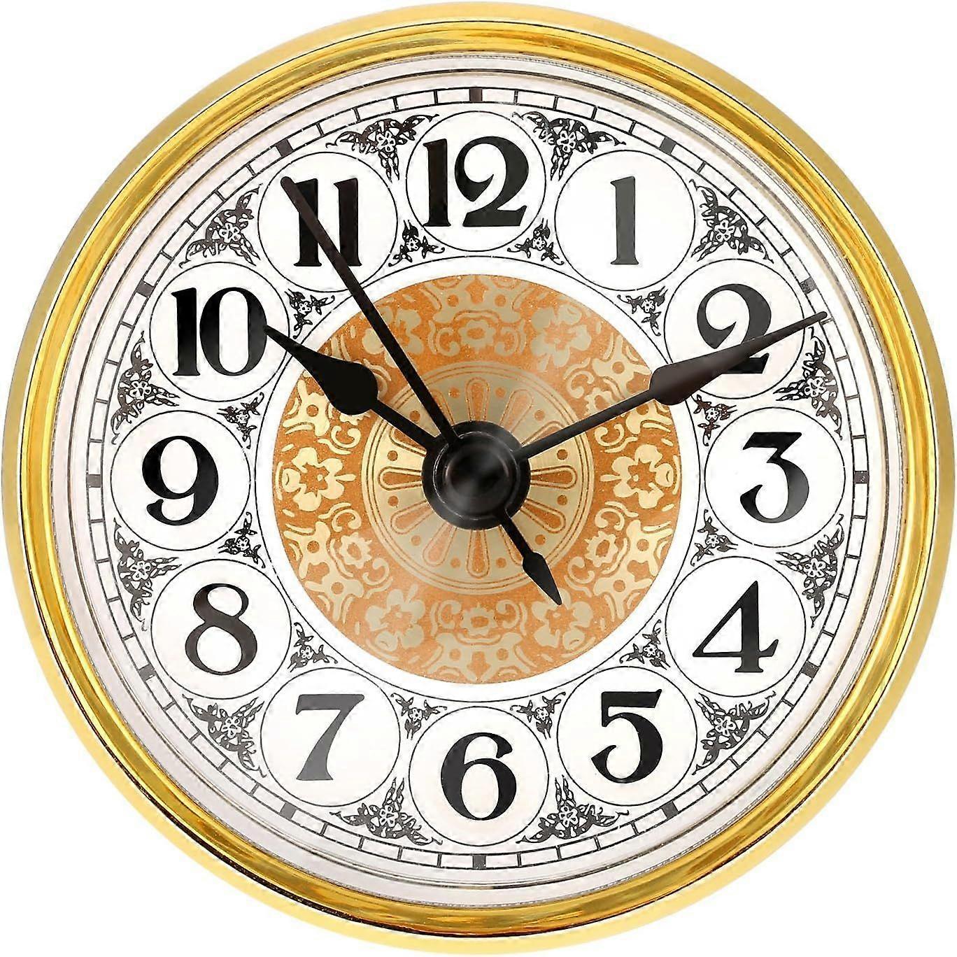 Insert de mouvement d’horloge à quartz, or 2,8 pouces, s’adapte à un trou de 2,4 pouces (70 mm de diamètre)