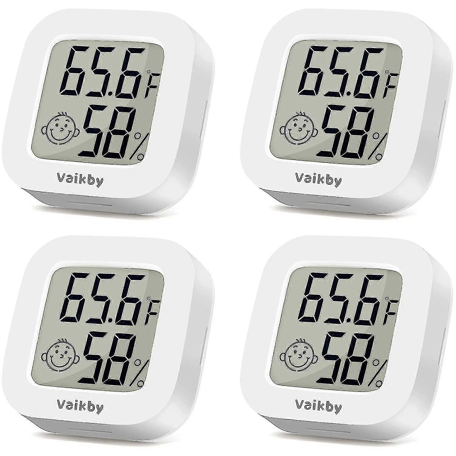 Indoor Thermometer 4pack, Humidity Gauge Meter Digital Hygrometer Room Thermometer For Home, Hight Accurate Temperature And Humidity Monitor For Green