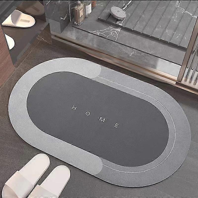 Light Gray elliptic type Bath Mat, 45x150cm